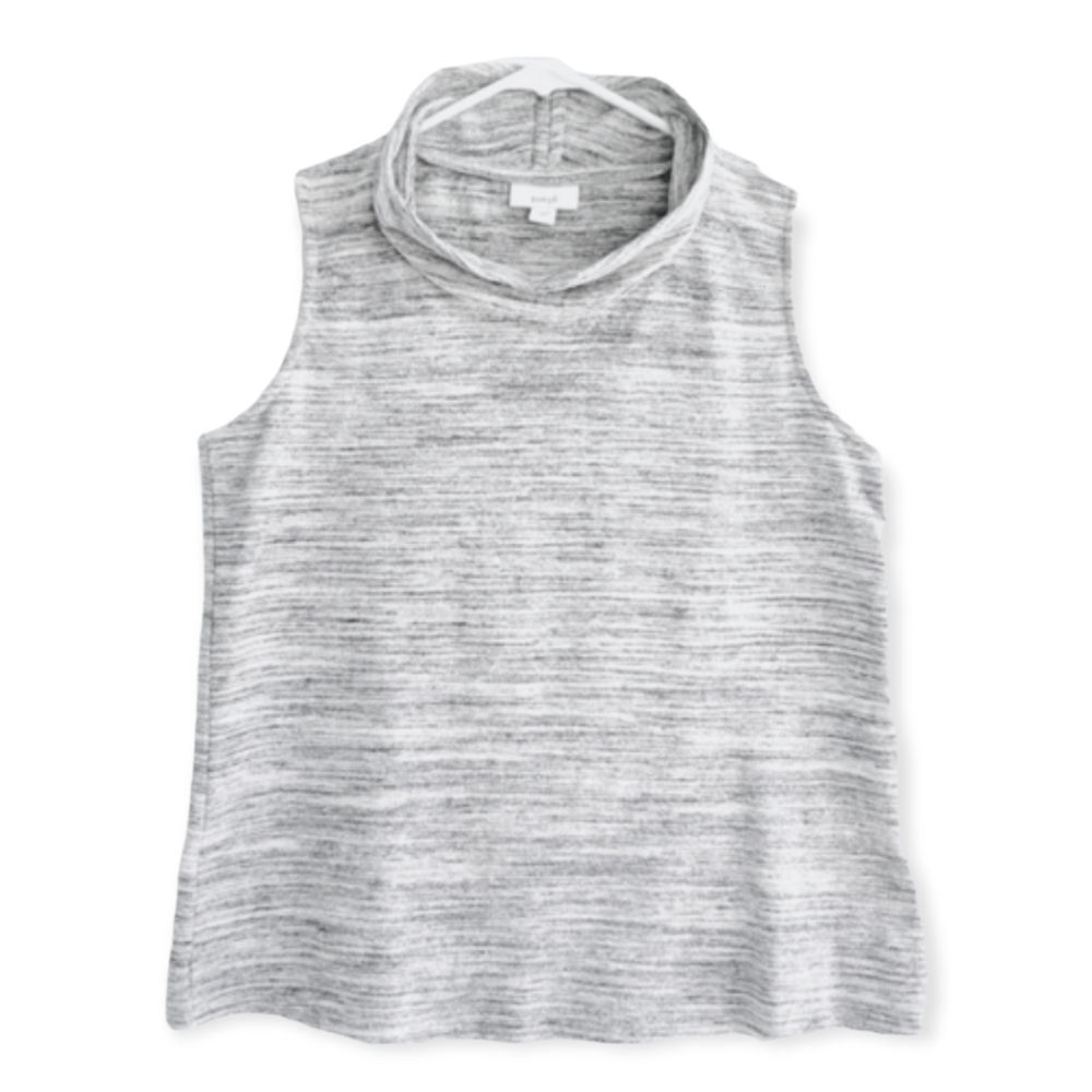 𝅺J.JILL Blue Marled Turtleneck Tank Top